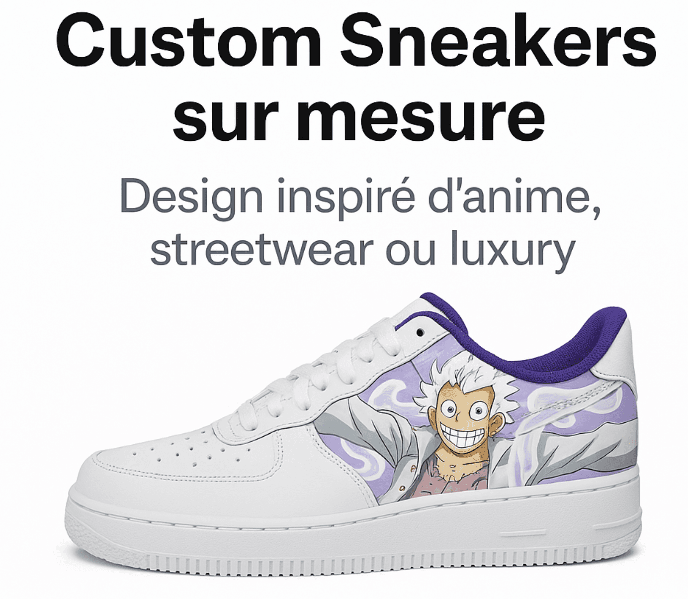Miniature 1 de Custom Sneakers sur mesure – Design inspiré d’anime, streetwear ou luxury