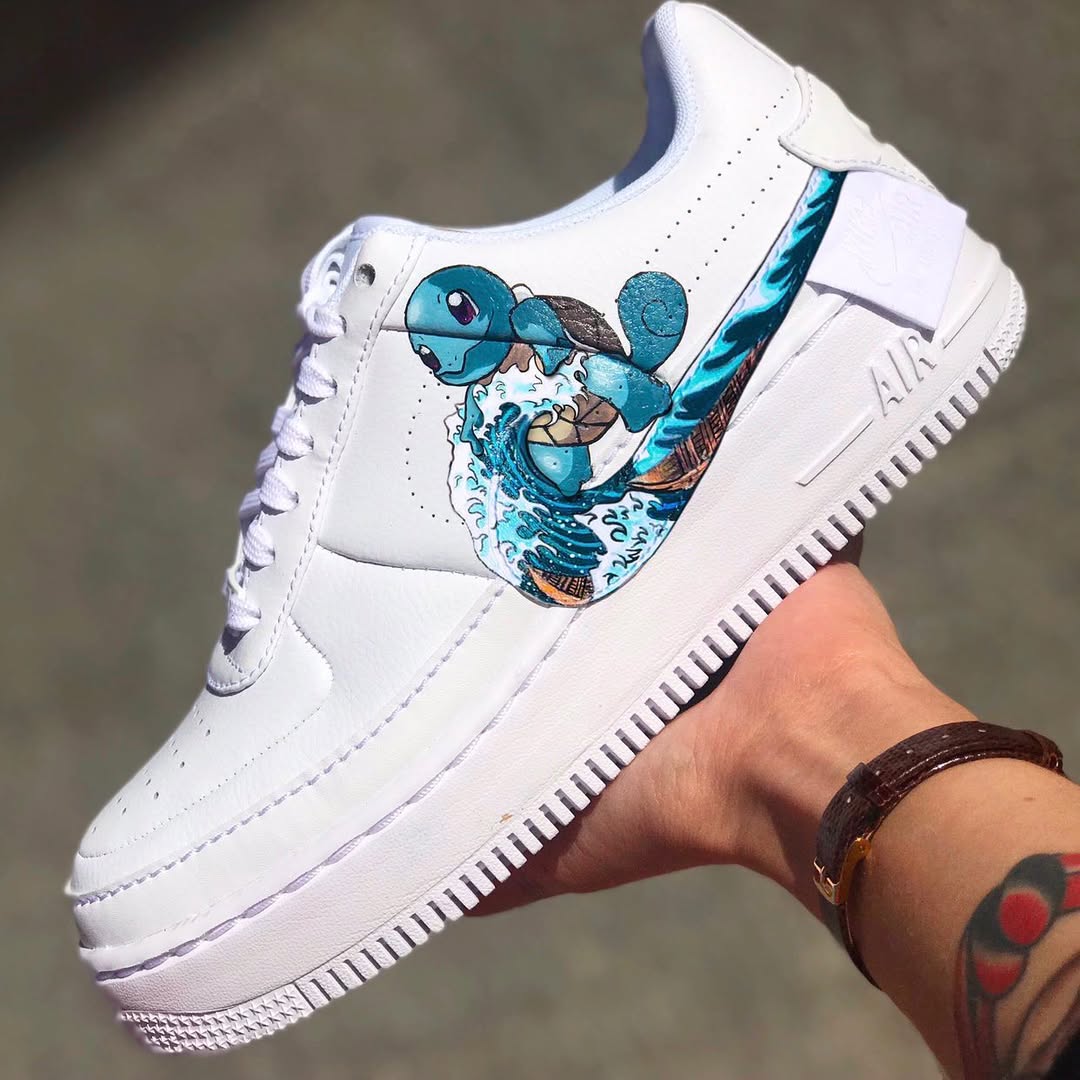 Air Force 1 “Carapuce Wave” – Custom Édition - Image 1 sur 2